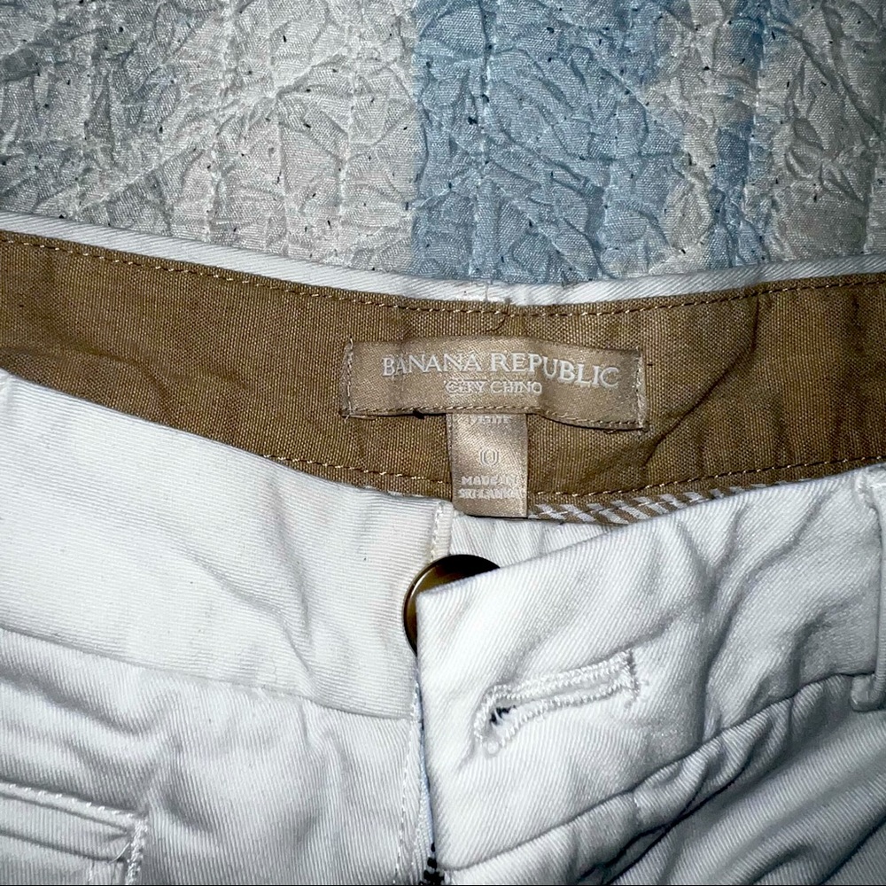 Banana Republic White Chino Shorts